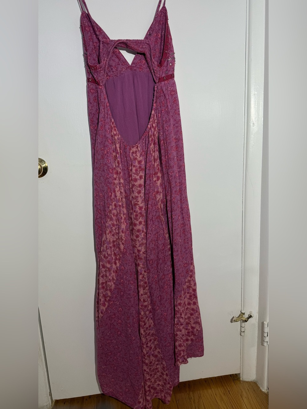 Free People Forever Time Dress Magenta Floral Slip Dress - Picture 9 of 12